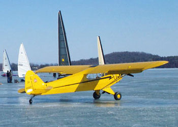 airplane at Mallets Bay